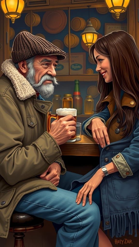 Warm Irish Tavern Scene with Classic American Flair