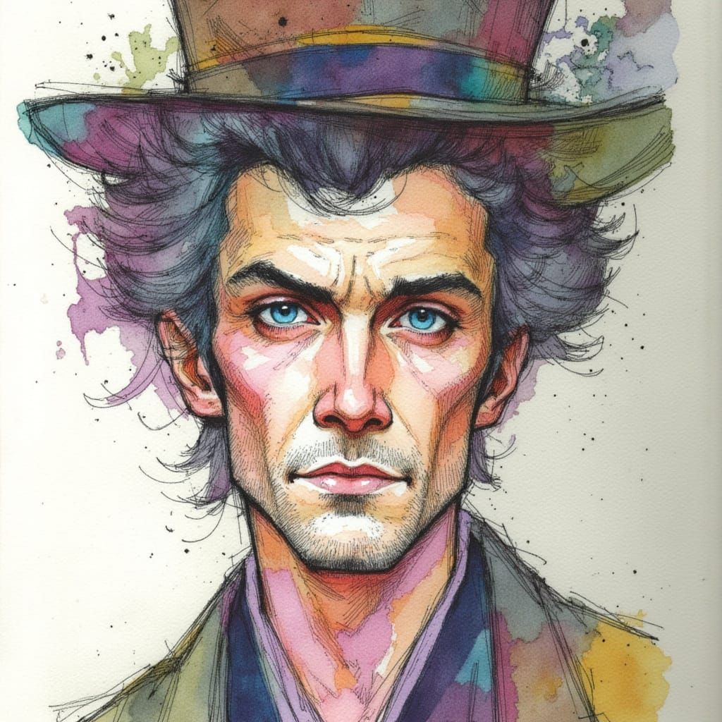 Geisha Sketch in Artistic Style of Victoria Frances and Luis...