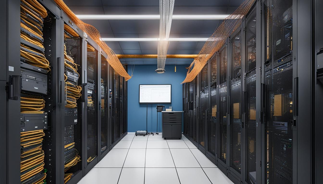 Humorous Server Room with Hammock Installation