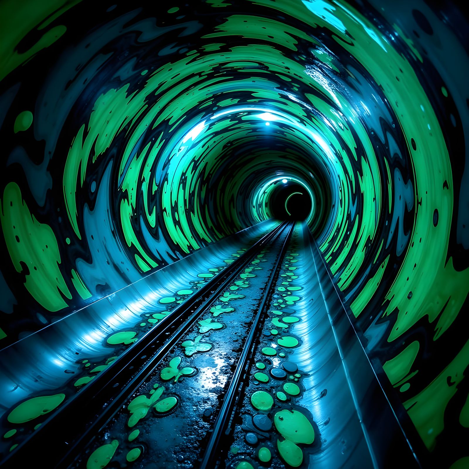 Futuristic Subway Tunnel Experiment