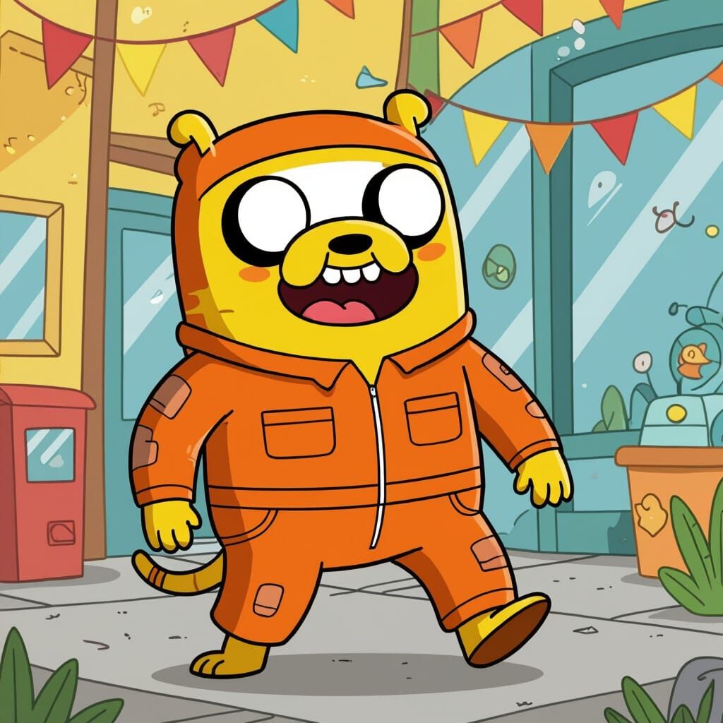 Cartoon Sus Character in Goofy Adventure Time Style