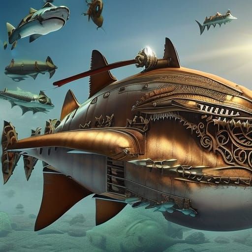 Steampunk shark