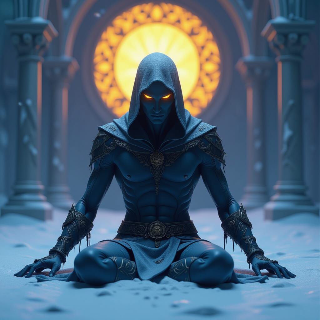 Cold Body Dissipating Heat: Dark Fantasy Art