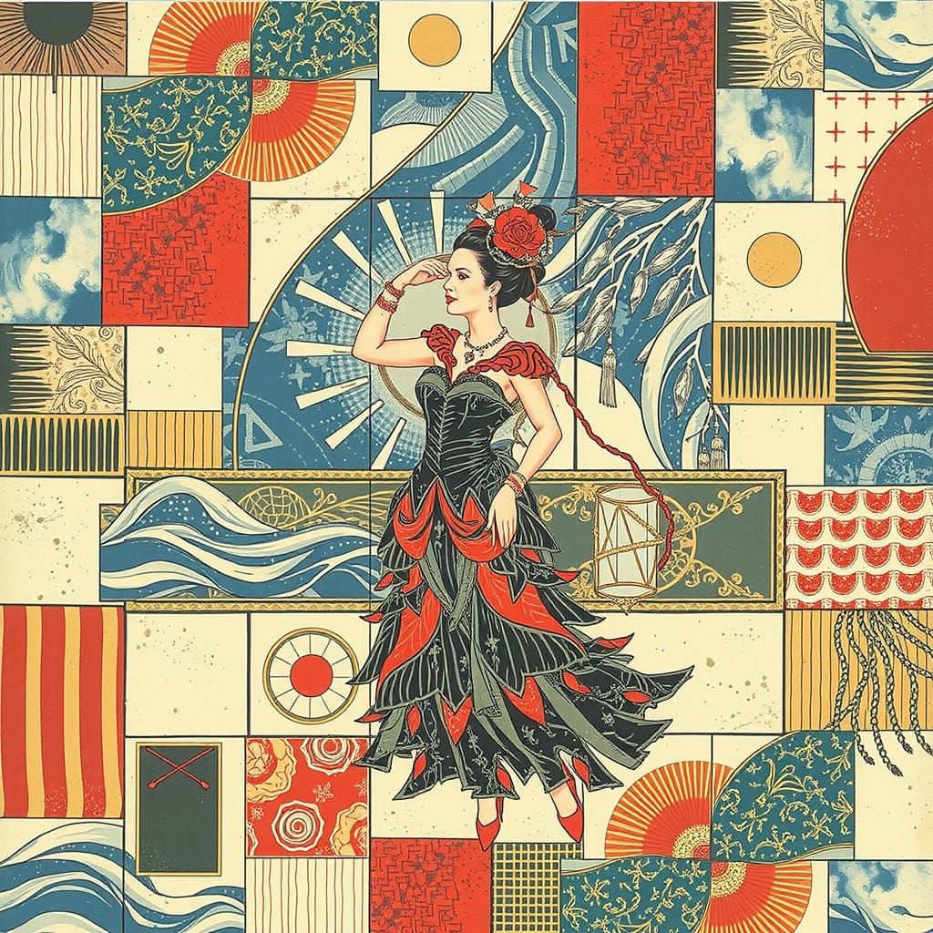 Ethereal Goddess in Mystical Splendor, Inspired by Dada and ...