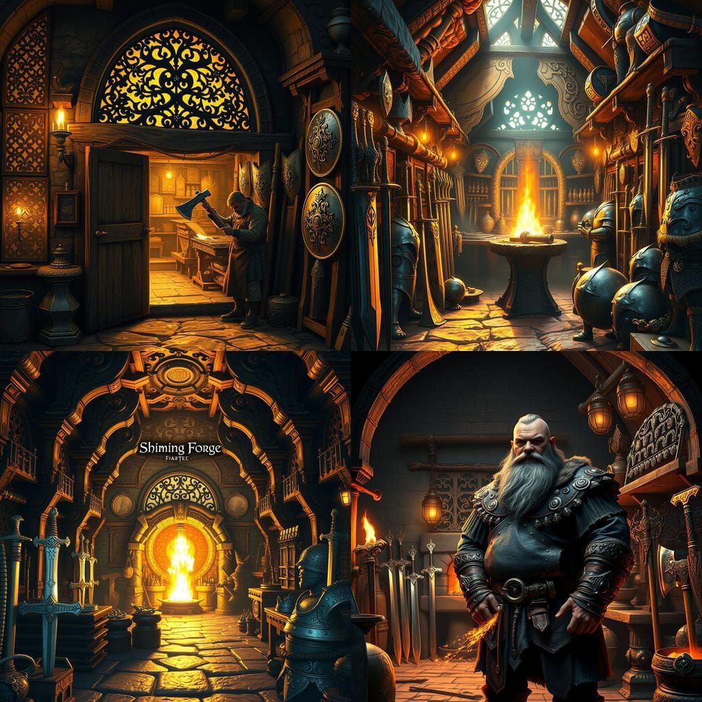 Dwarven Metalworking Shop in Fantasy Bazaar