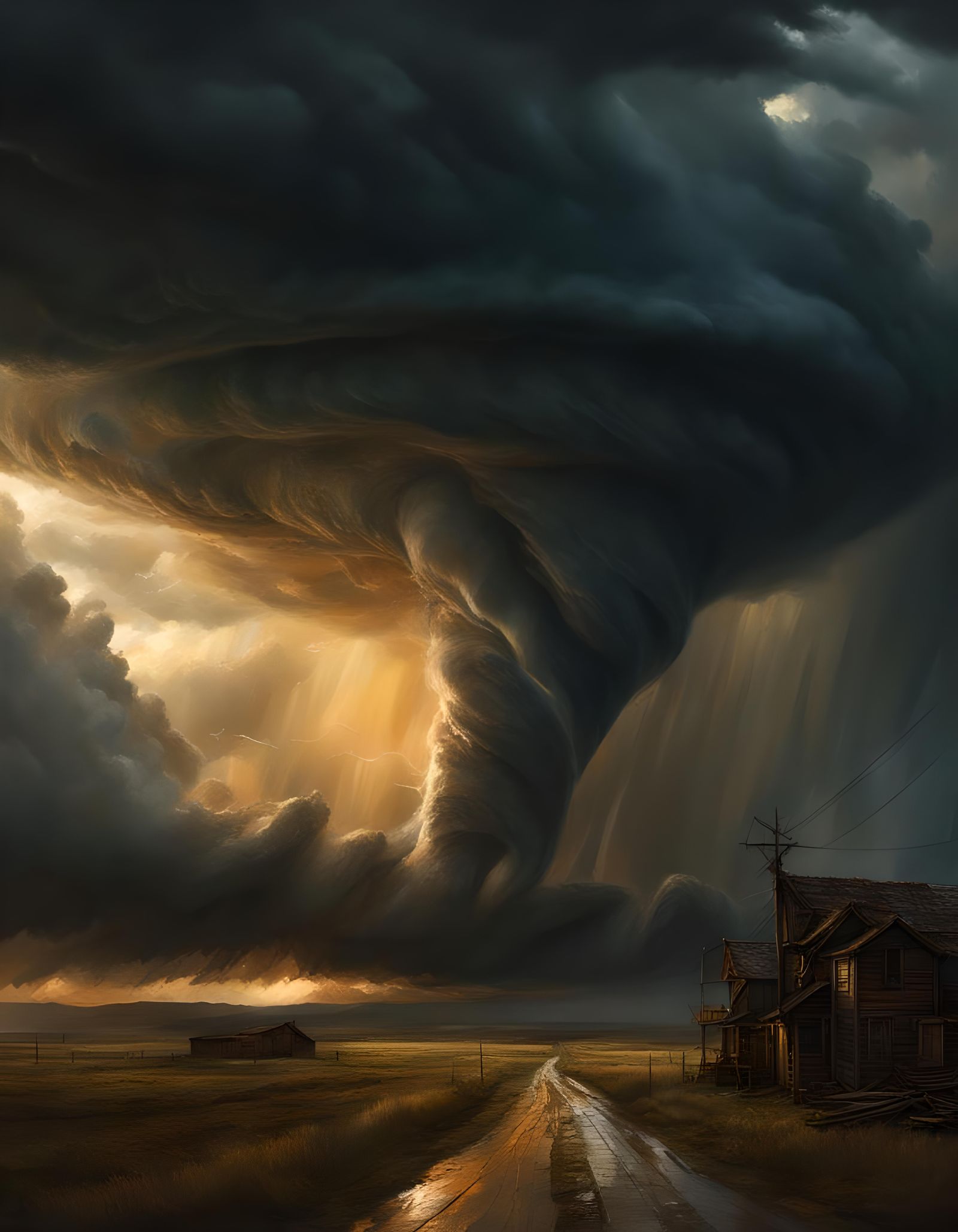 Monster Tornado Approaching: Epic Cinematic Digital Art