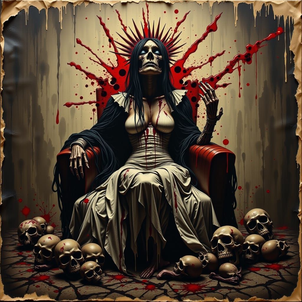 Zombie Princess Rules Kingdom of the Undead in Dark, Muted S...