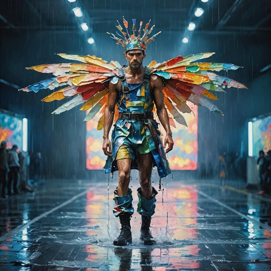 Recycled Fashion Show Costume in Expressionist Style