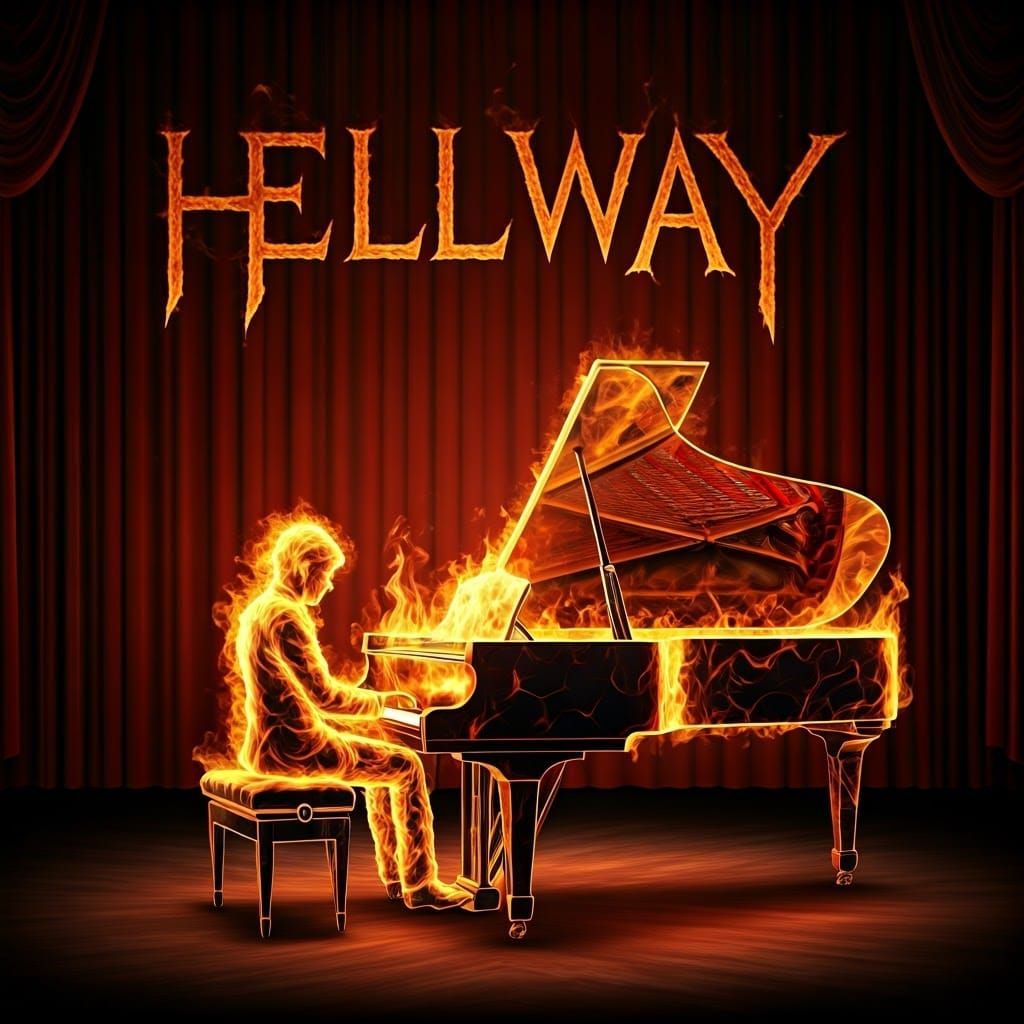 Fiery Pianist Plays Grand Piano on Stage