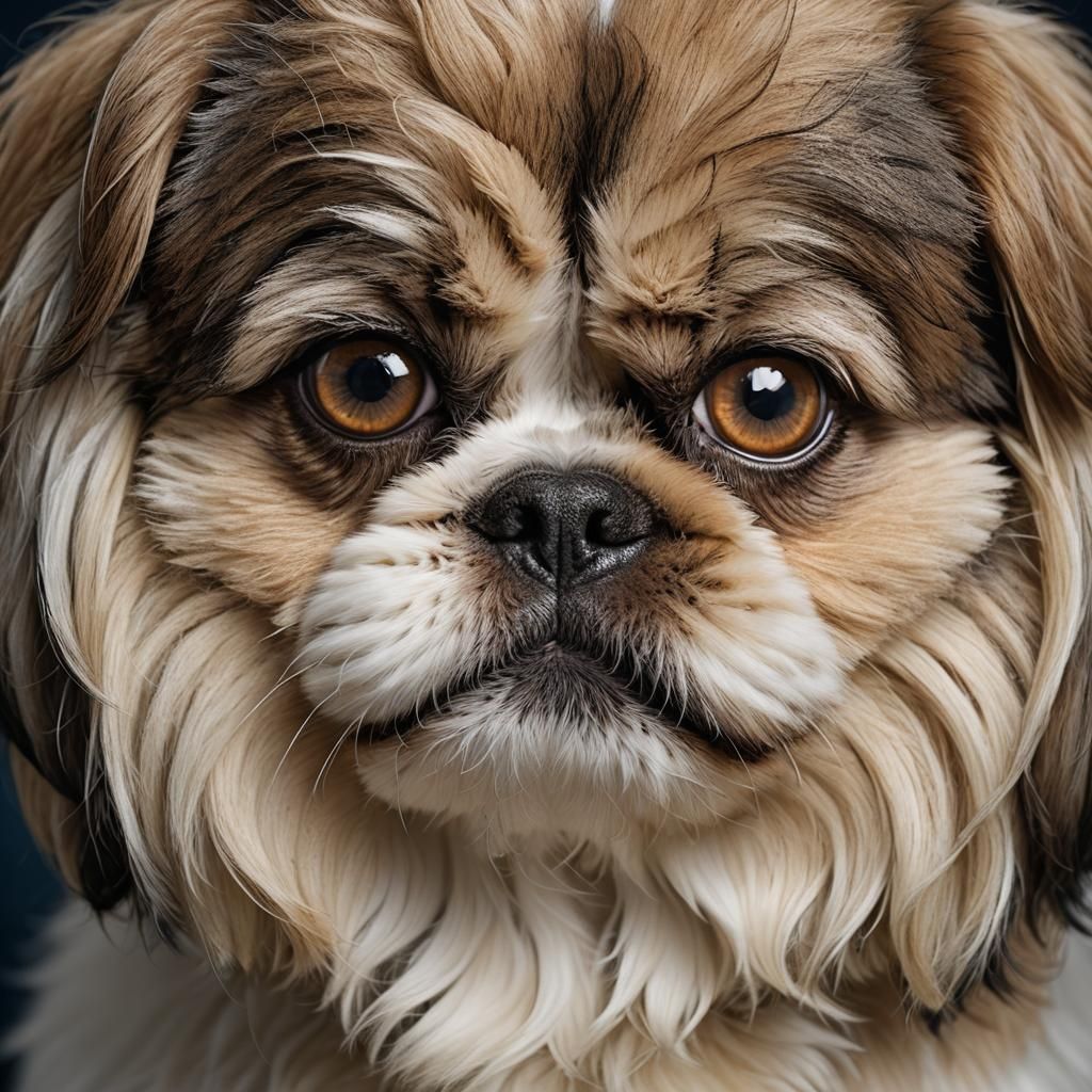 A half shih tzu half persian cat