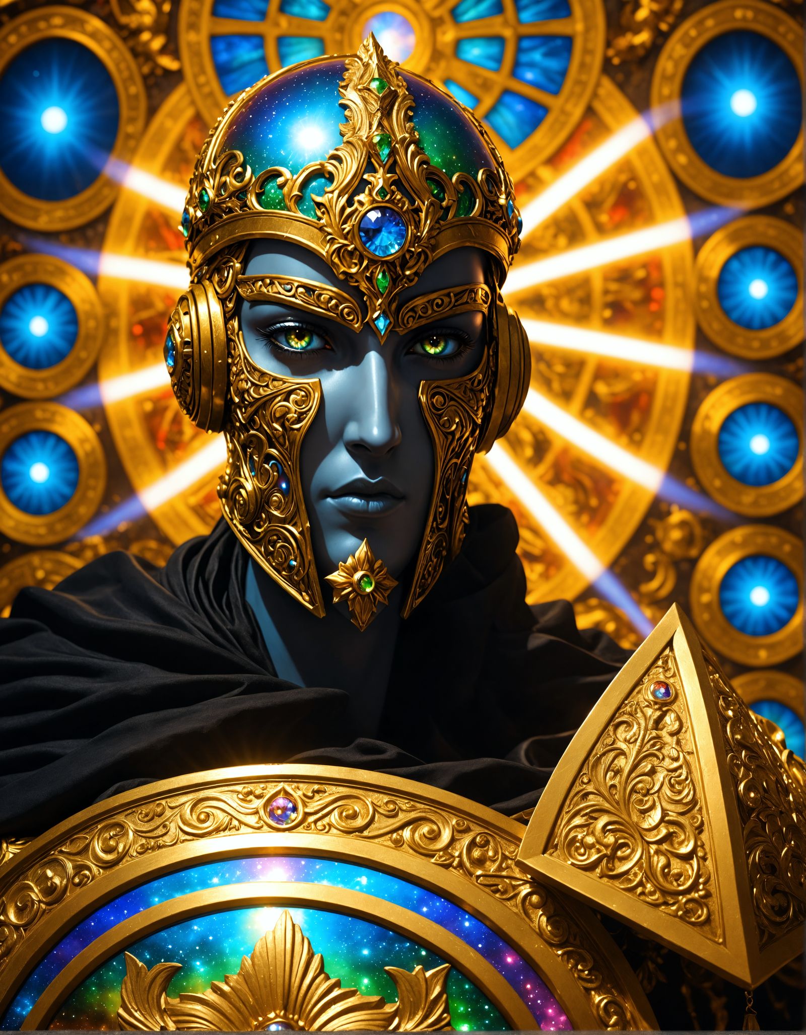 Divine Esper of Miracles in Full Holy Armor