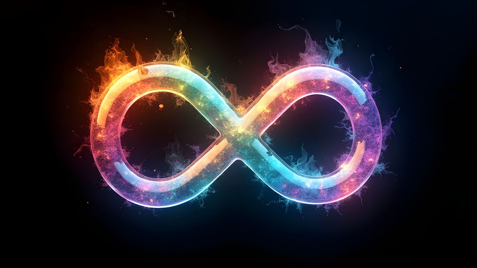 Iridescent Fractal Flames in Cosmic Soap Bubbles