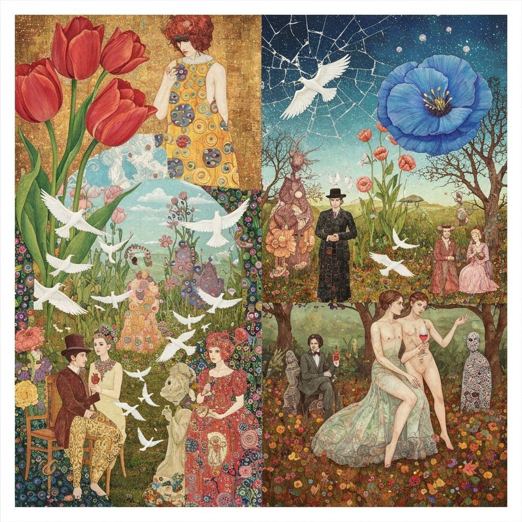 Surreal Dreamscape Inspired by Klimt and Haeckel