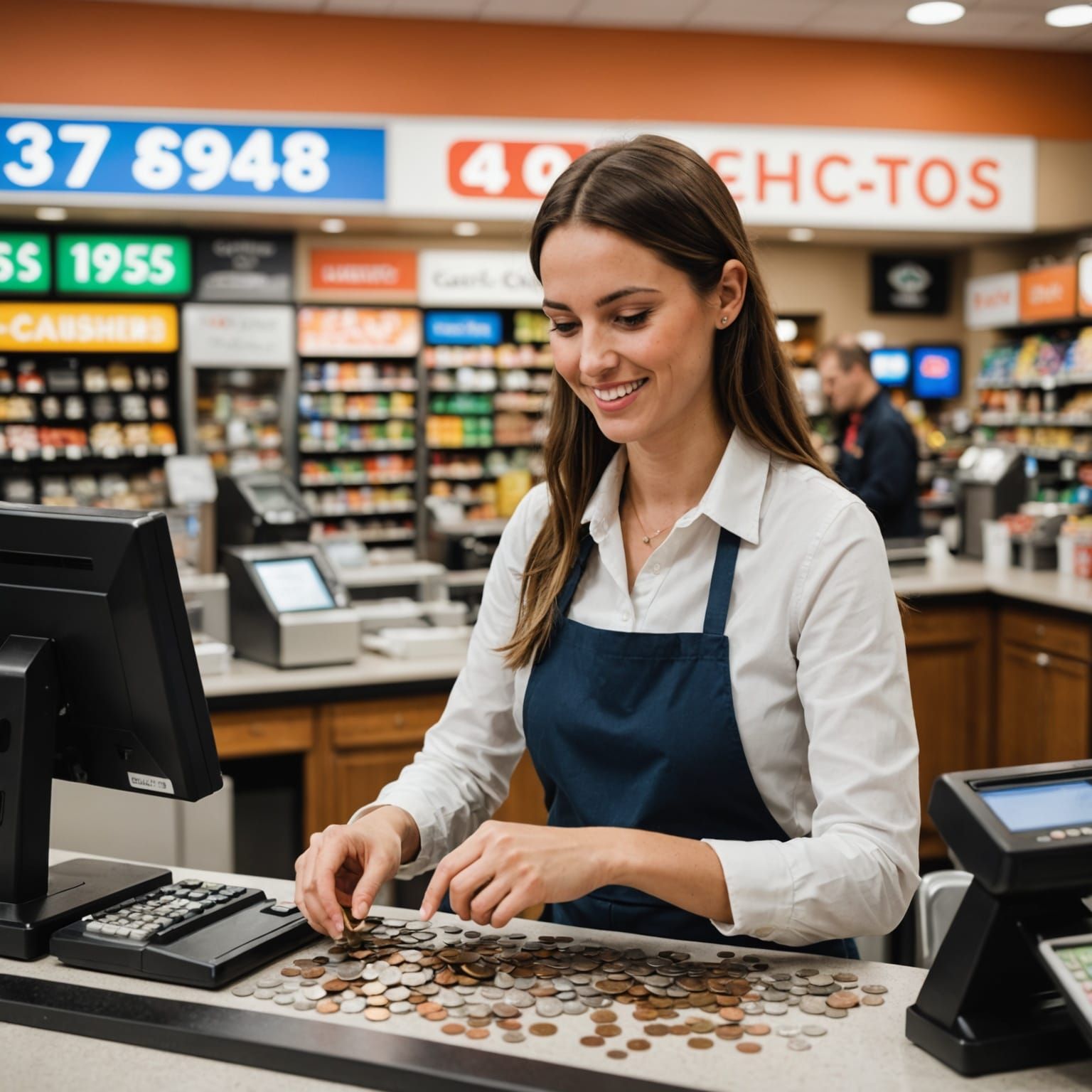 Cashier Accurately Counting Change