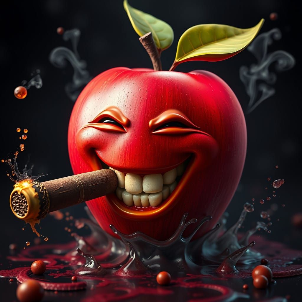 Smoking Apple in Splendid Colors