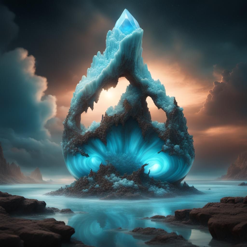 Larimar Crystal Fairy Digital Matte Painting