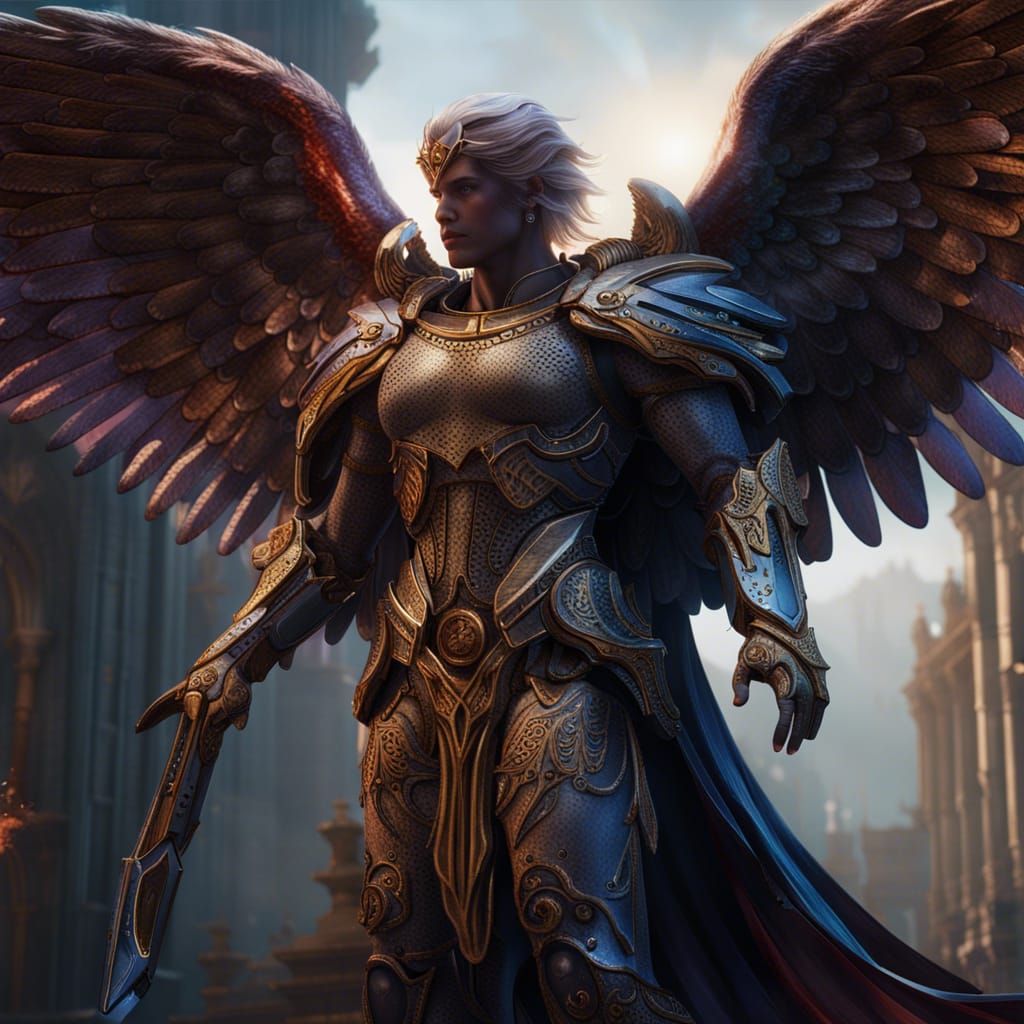 Ultra Realistic Archangel in Detailed Matte Painting