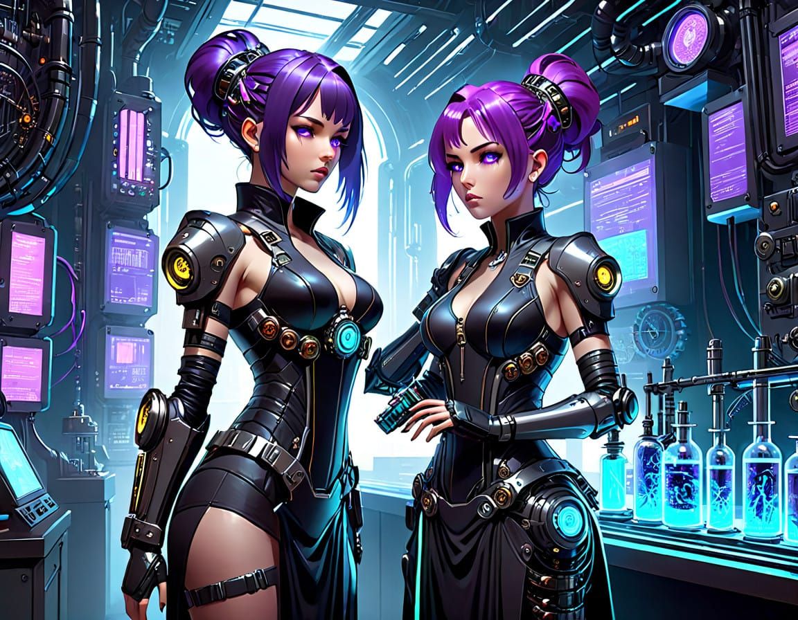 Steampunk Cyberpunk Scientist Unveils Groundbreaking Discove...