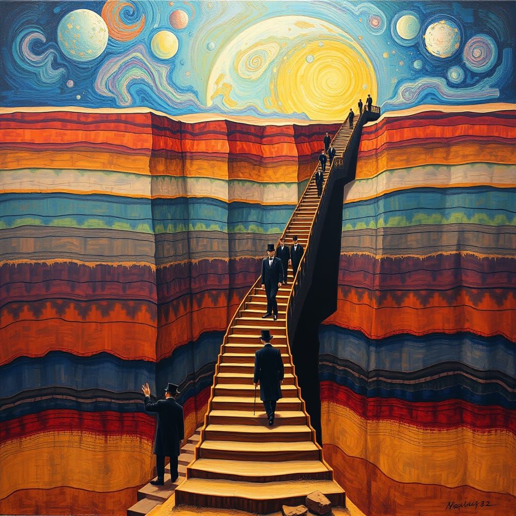 Surreal Landscape Unfolds Earth's Hidden Layers in Grandiose...