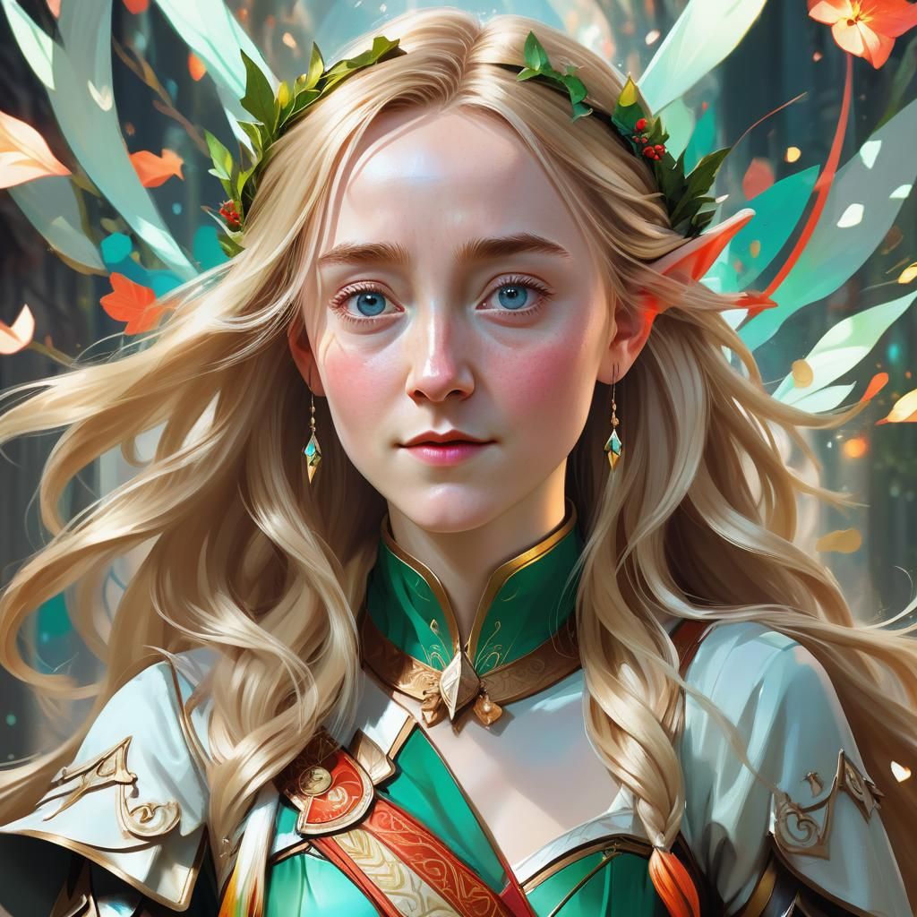 Saoirse Ronan as Fantasy Elf Portrait