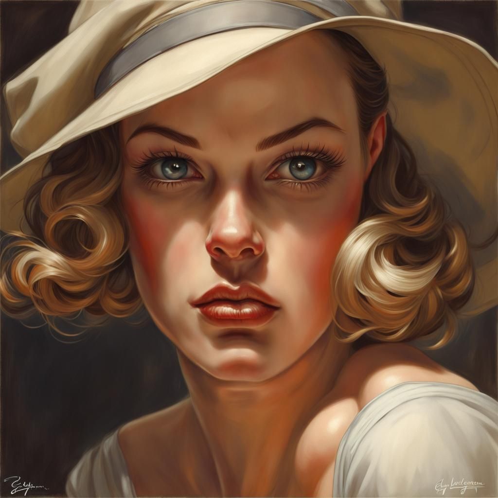 Hyperrealistic Pin-Up with Perfect Proportions