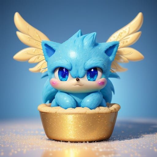 Vibrant CGI Cookie Sprite in Sonic Art Style