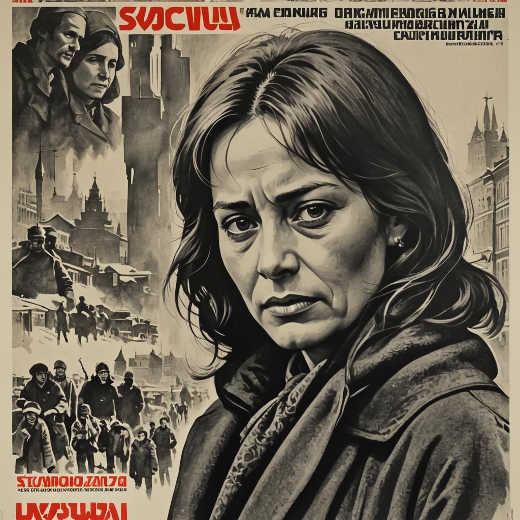 Soviet Film Poster: A Lonely Woman's Life