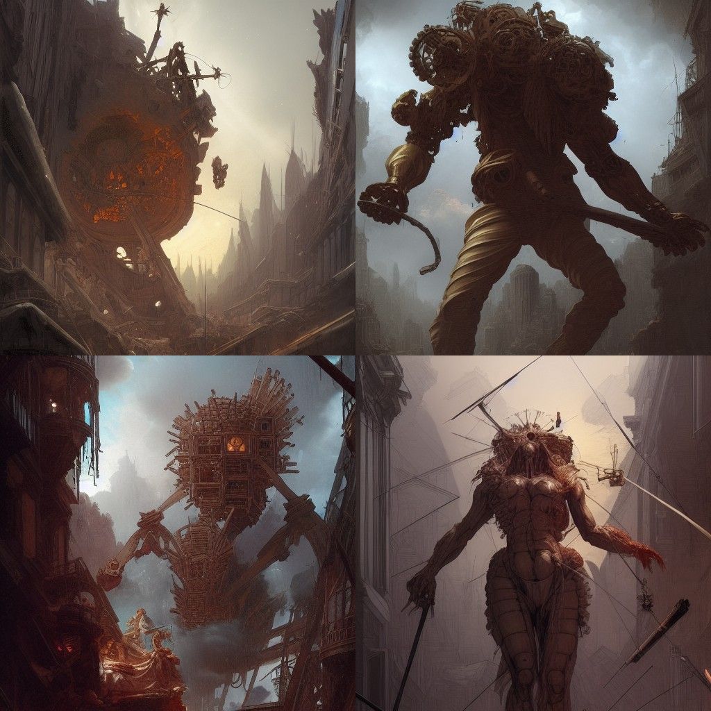 Humanoid in Tartarus: Hyperrealistic Concept Art