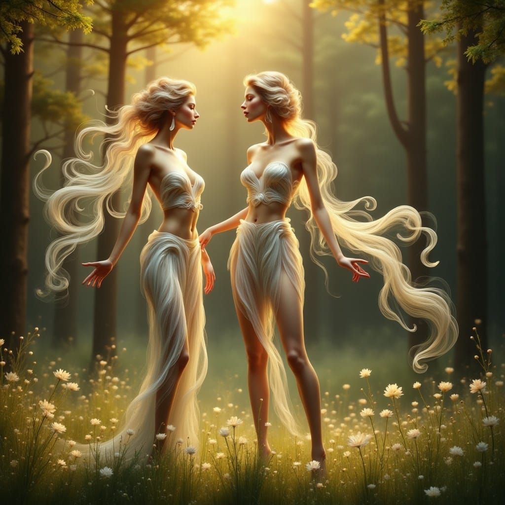 Noble Centaur in Sunlit Forest Meadow