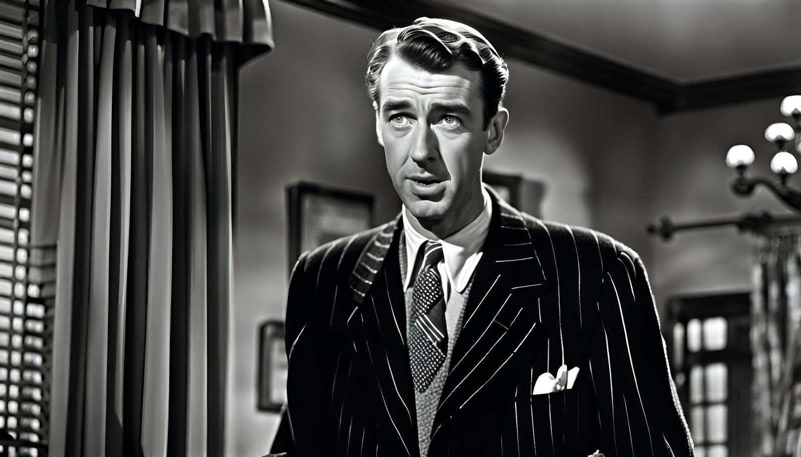 Jimmy Stewart in 'It's a Wonderful Life' Scene