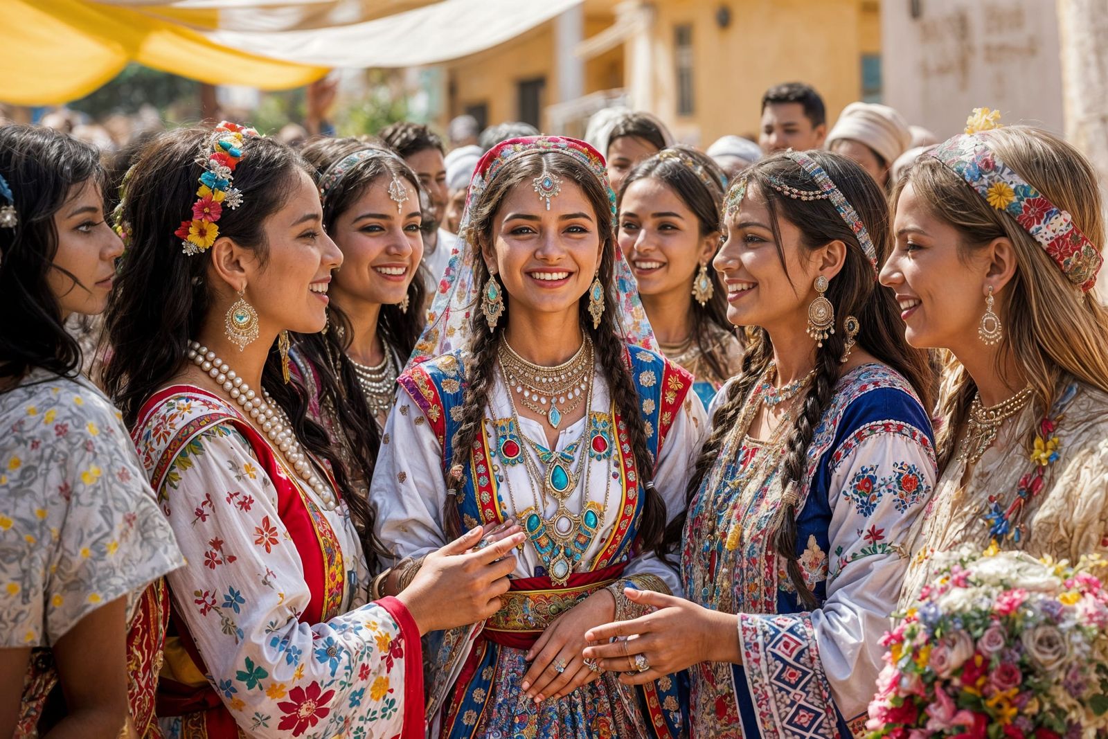 Amazigh Berber Women Celebrate Wedding with Cultural Pride