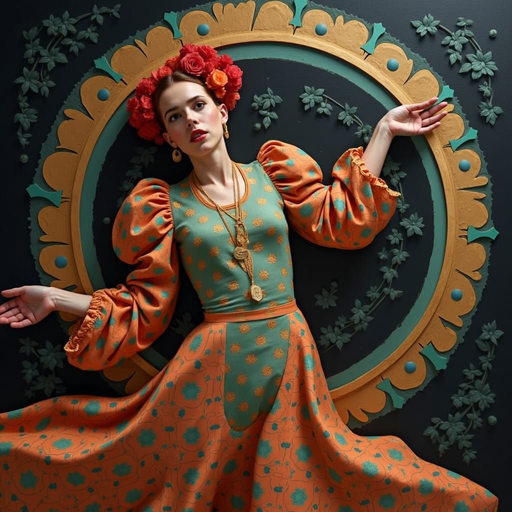 Vaporwave Cubism and Raygun Gothic Fusion