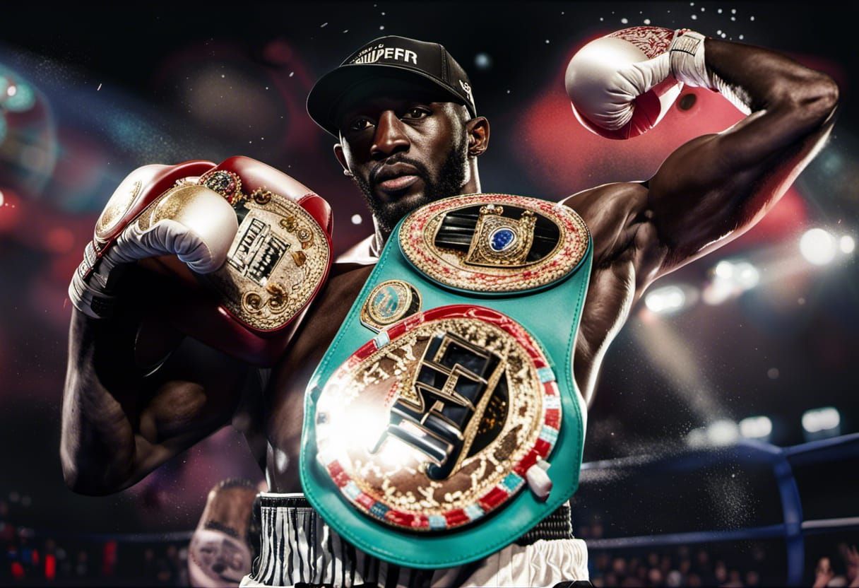 Terence Crawford: Hyperrealistic Boxing Champion in Arena