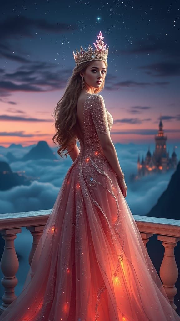 Ethereal Princess in Dreamlike Kingdom