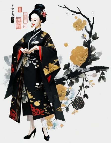 Woman in Style of Wu Guanzhong