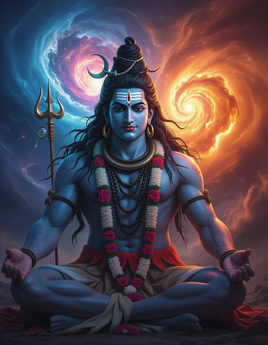 Lord Shiva's Cosmic Fury: Ultra-Realistic 8K Render