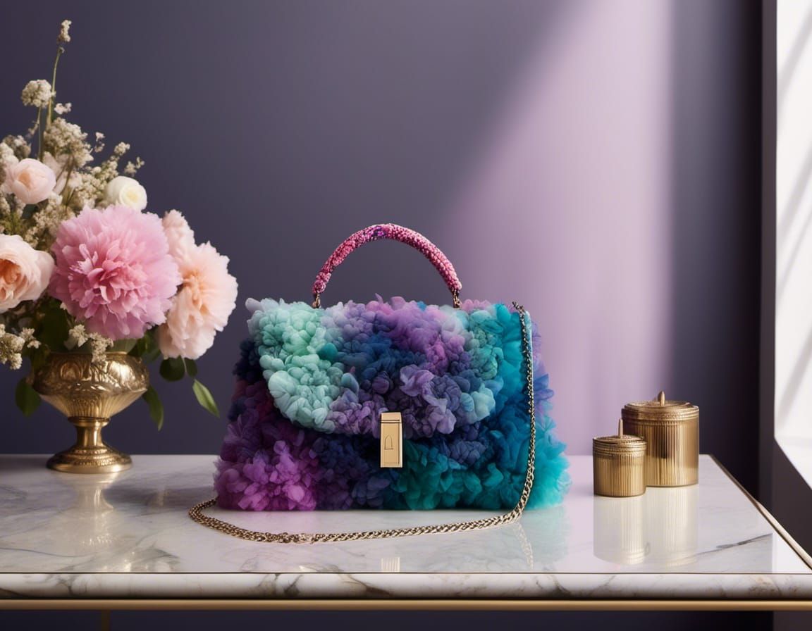 Designer Purse Made of Colored Smoke