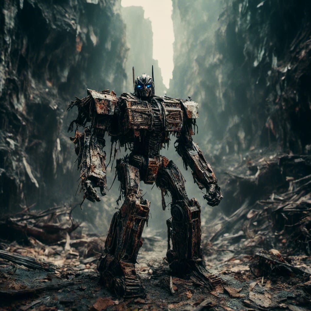 Hyperrealistic Transformer Action Figure in HDR