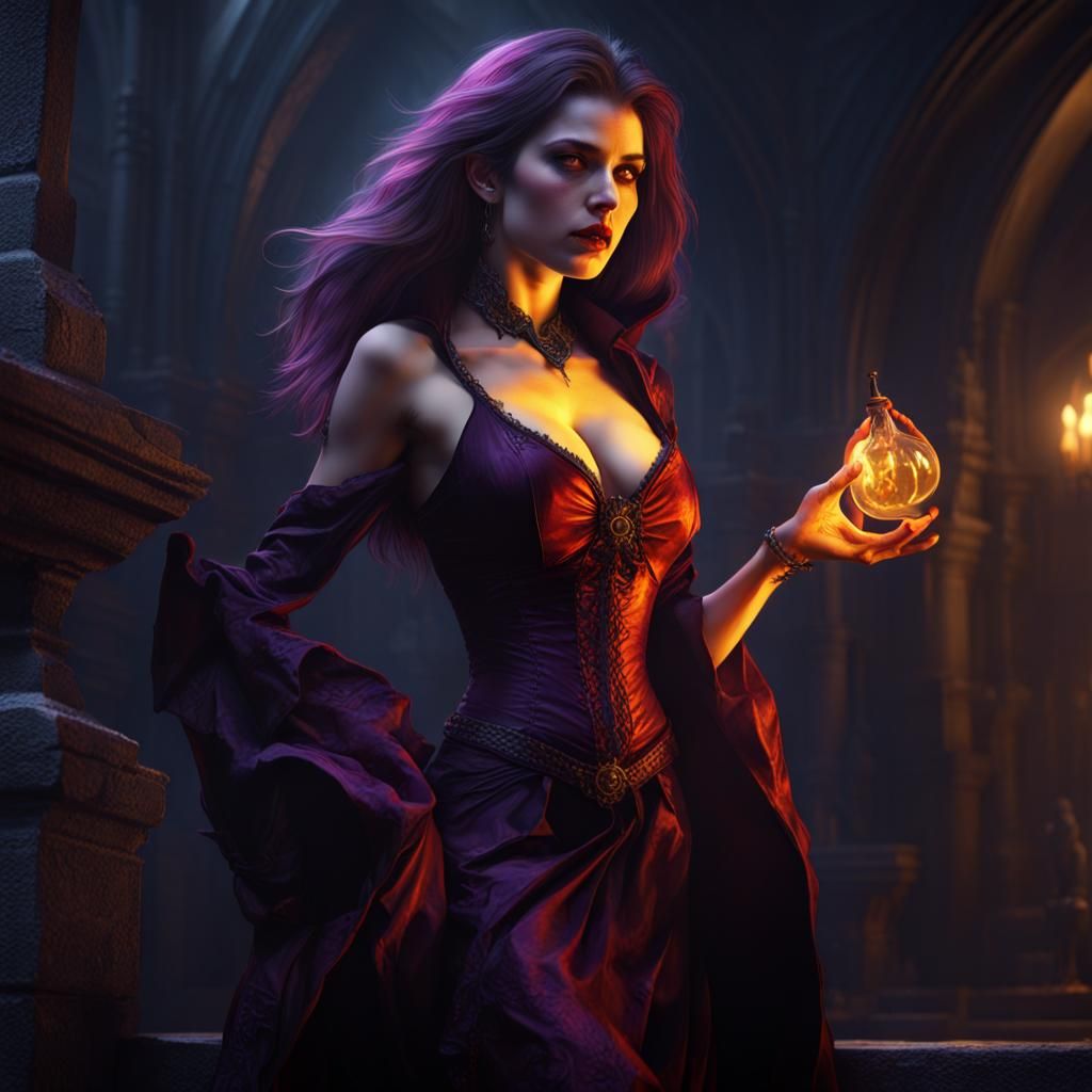 Sensual Female Vampires in Dark Fantasy Art