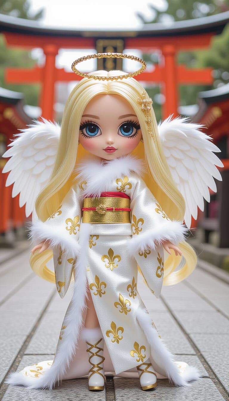 Kawaii Harajuku Angel Doll at Meiji Jingu Shrine