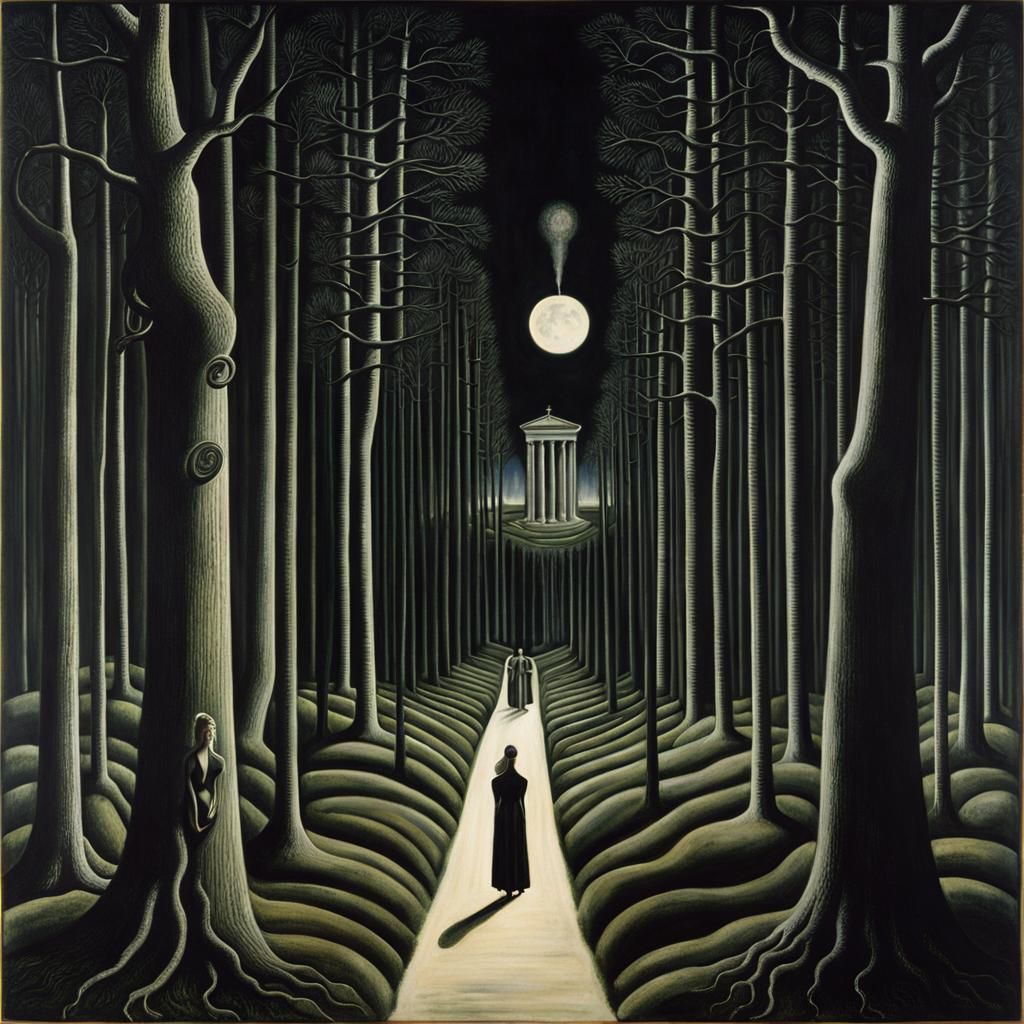 Eldritch Forest in Surrealist Style