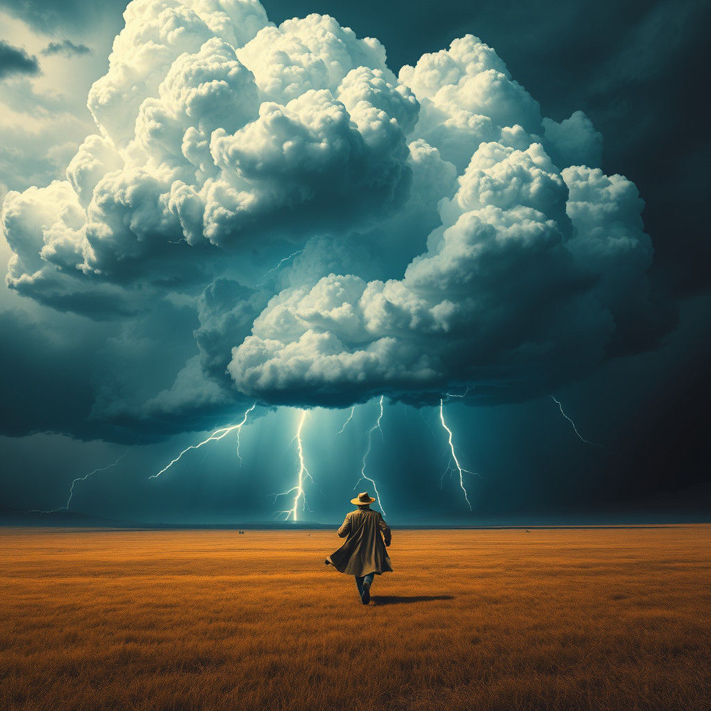 Chasing the Storm: Cinematic Digital Art
