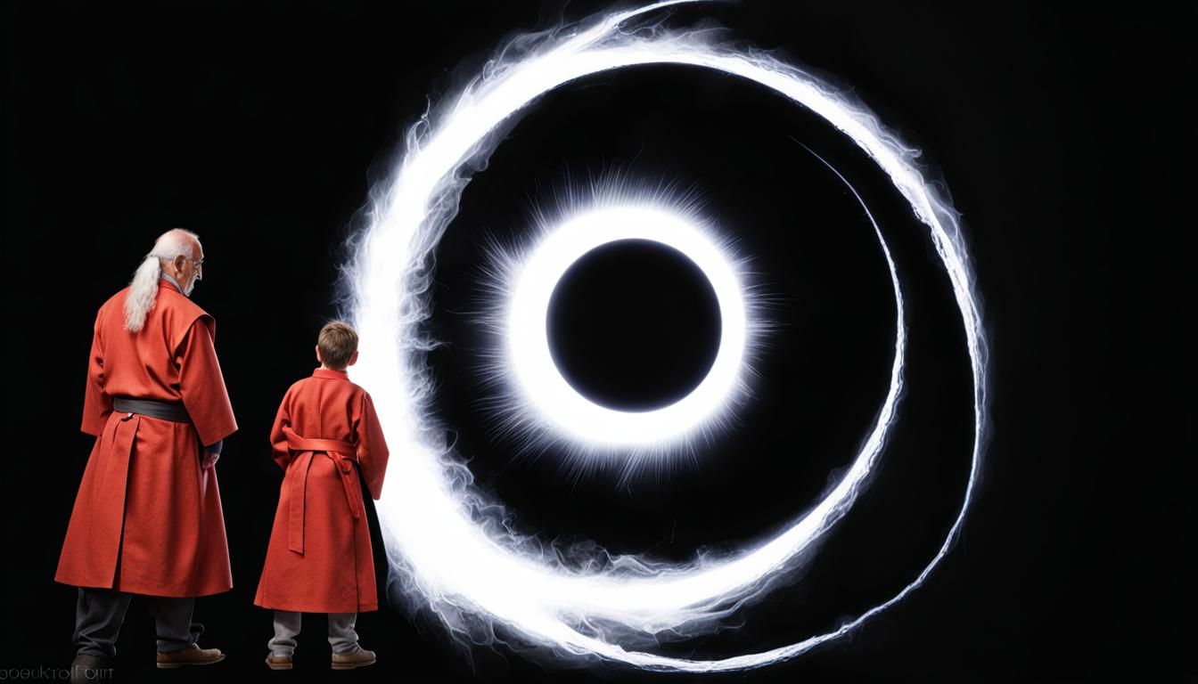 Master and Apprentice in Silhouette