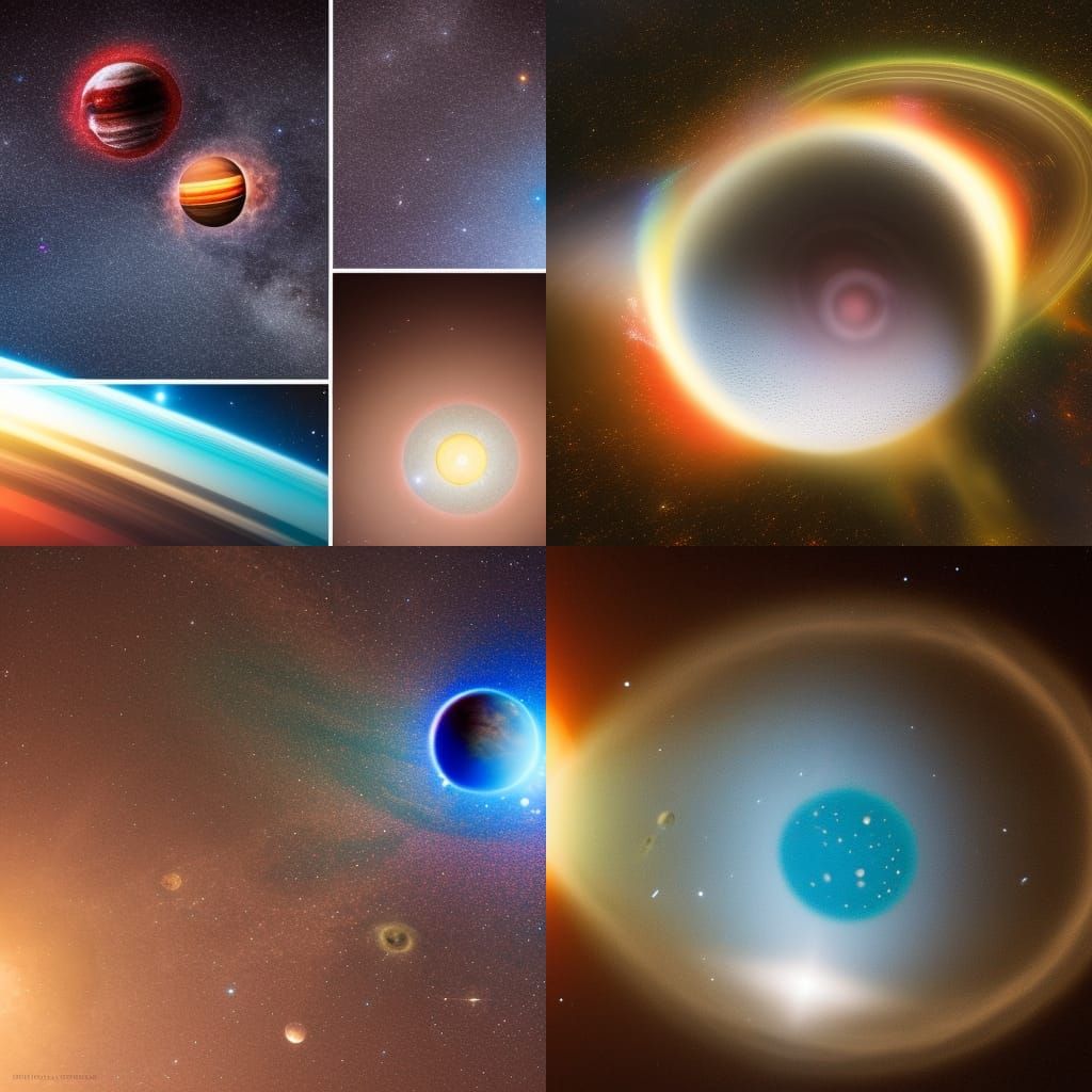 Planetary Collision in Space: Professional Photography