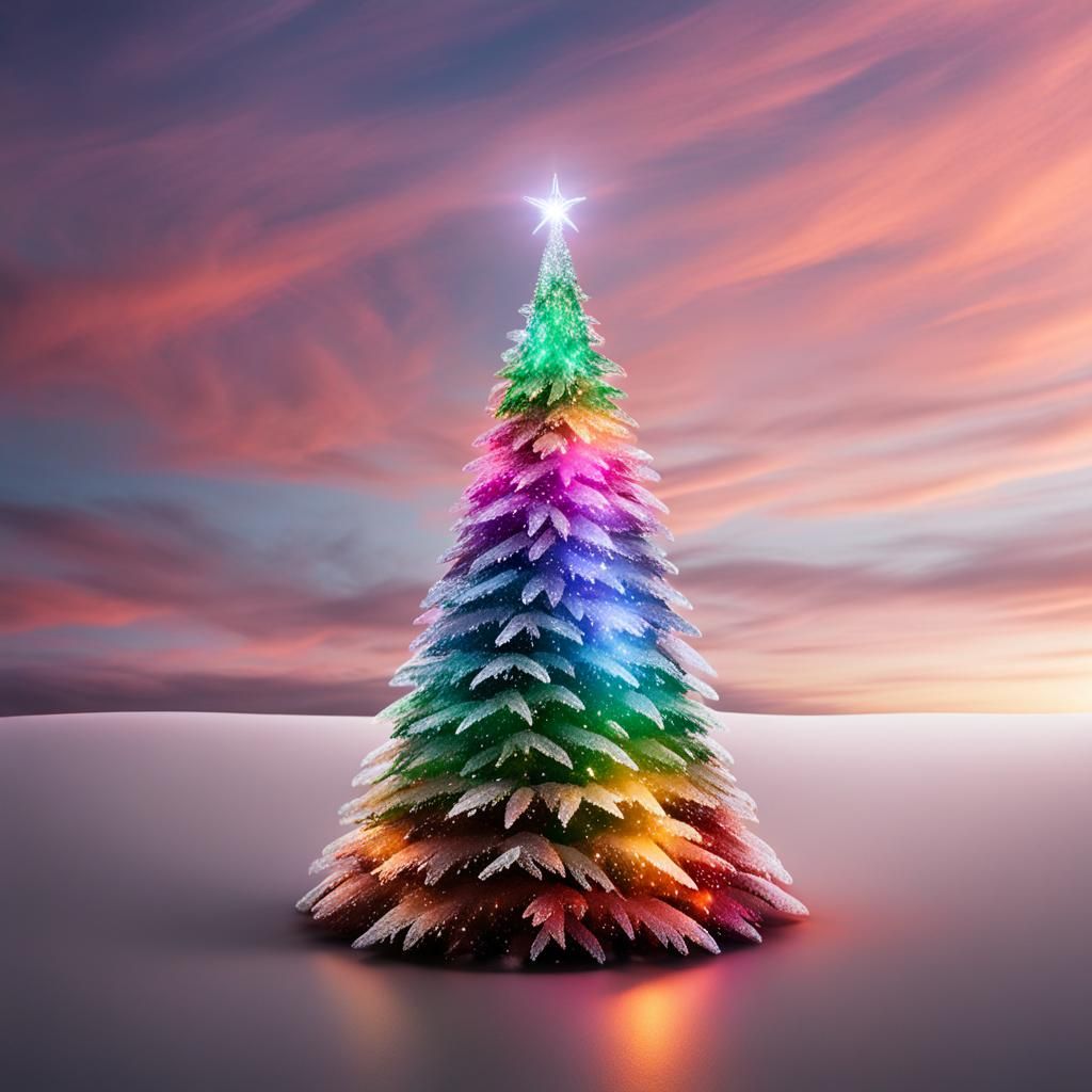 Icy Christmas Tree Forest