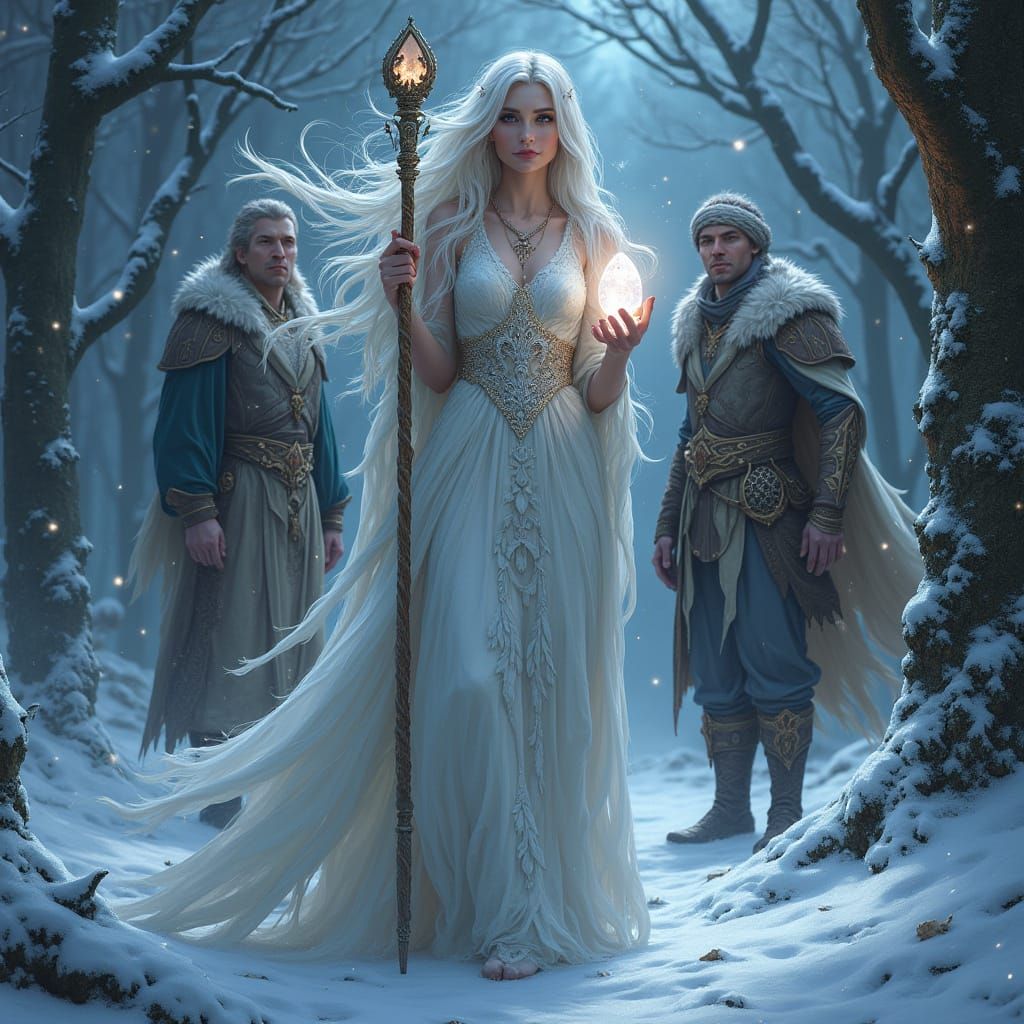 Regal Werewolf Queen in Hyperdetailed Fantasy Art