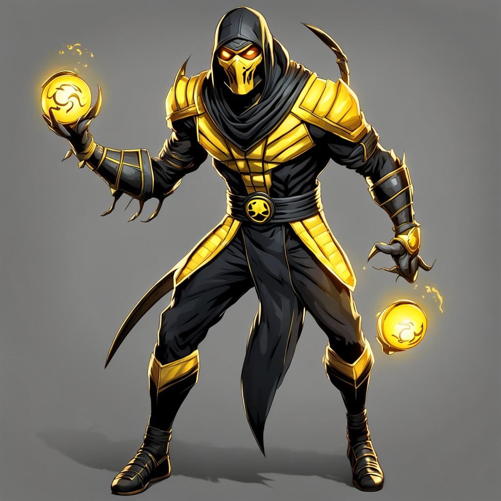 Scorpion as Sinestro Corps Yellow Lantern Anime