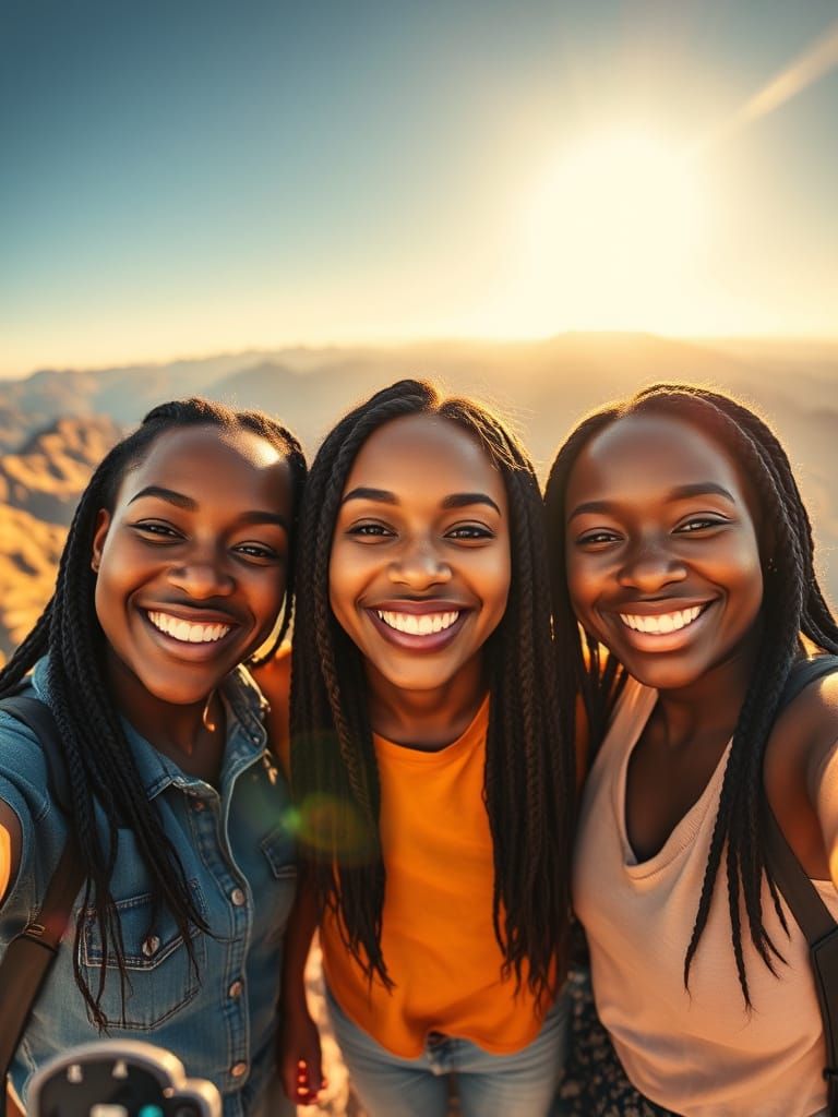 OnePlus 13 Selfie: Friends Enjoying Mountain View