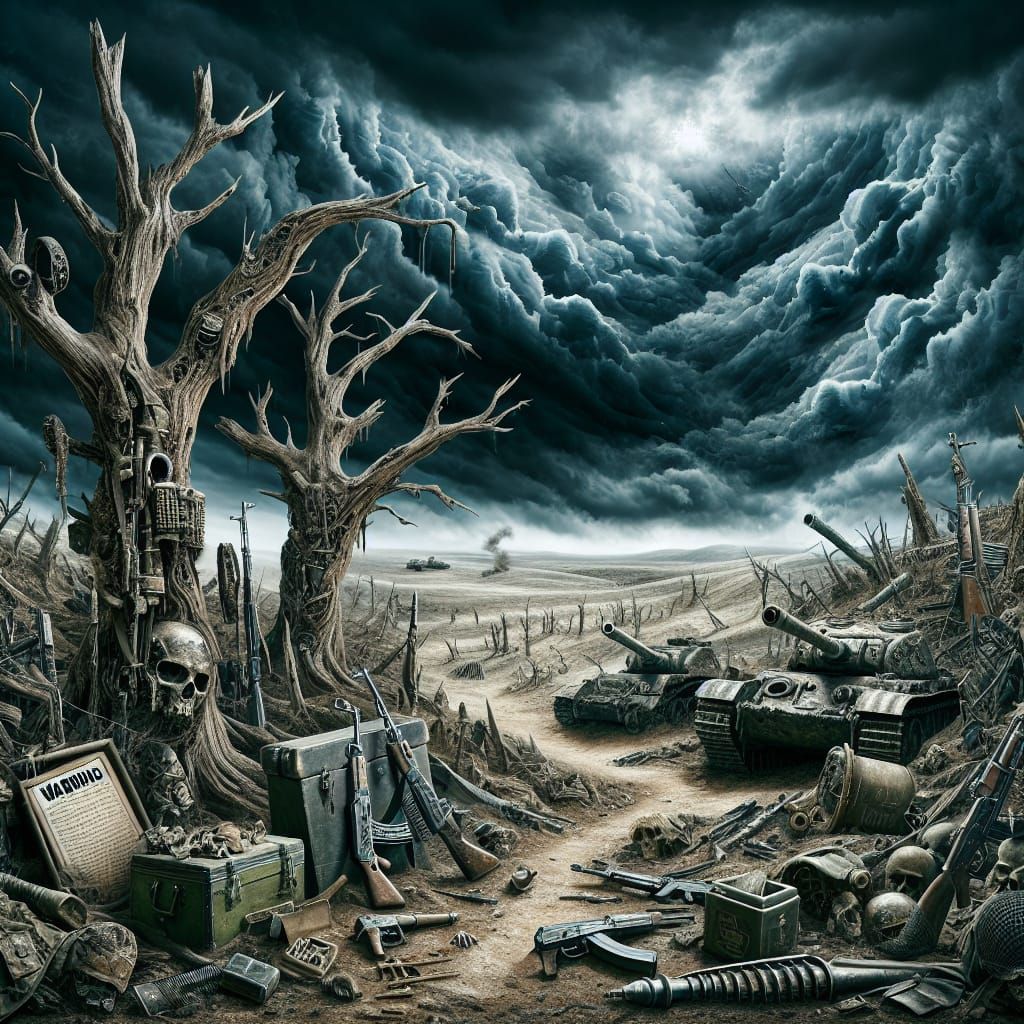 Bleak Battlefield: A Warning of War's Reality