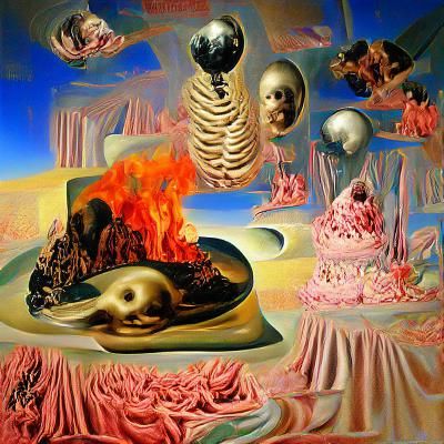 Surreal Molten Landscape of Destruction